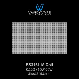 Vandy Vape SS316L M Coil mesh 0.12ohm - 10ks
