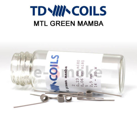 5ks TD COILS MTL Green Mamba 0,8Ω Ni80