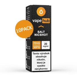10 x 10 ml Vape Hub SALT NICSHOT 70VG/30PG - 20 mg/ml