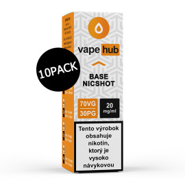 10 x 10 ml Vape Hub BASE NICSHOT 70VG/30PG - 20 mg/ml