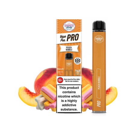 Peach Bubble Dinner Lady Vape Pen PRO jednorazová el. cigareta