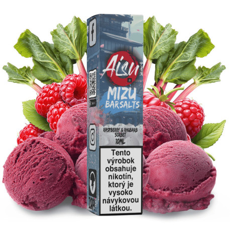 10ml Raspberry & Rhubarb Sorbet Aisu MIZU Bar Salts e-liquid | www.e-smoke.sk