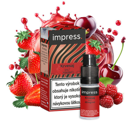 10ml Krvesaj IMPRESS SALT e-liquid | www.e-smoke.sk