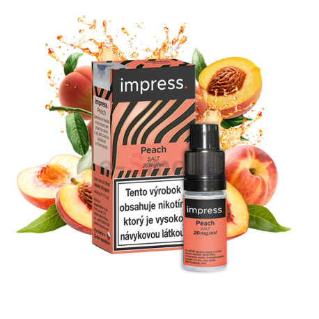 10ml Peach IMPRESS SALT e-liquid | www.e-smoke.sk