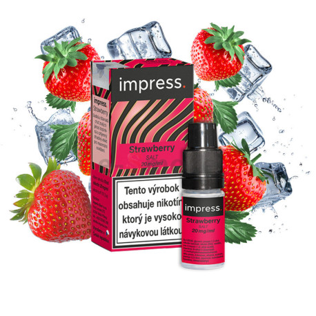 10ml Strawberry IMPRESS SALT e-liquid | www.e-smoke.sk