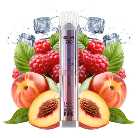 GemBAR Raspberry Peach Aroma King jednorazová el. cigareta