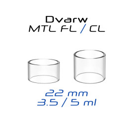 KHW MODS Dvarw MTL FL/CL 22mm náhradné sklo | www.e-smoke.sk