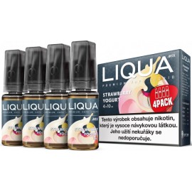 4-Pack Jahodový jogurt LIQUA Elements E-Liquid