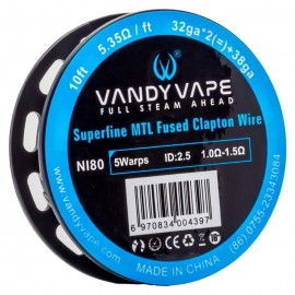 Vandy Vape Ni80 Superfine MTL Fused Clapton_32ga